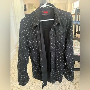 Rock & Roll Denim Men’s Geometric Stretch Long Sleeve Snap Shirt